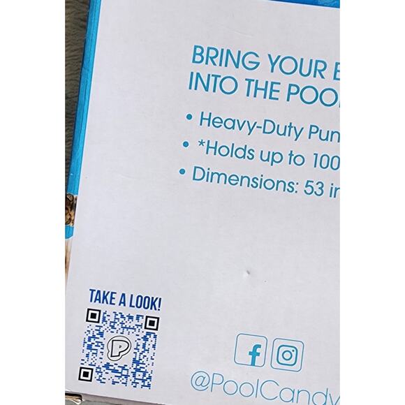 Pool Candy Inflatable Dog Pet Pool Float and Lounger 53" x 35" Up to 100 Lbs - Picture 5 of 8